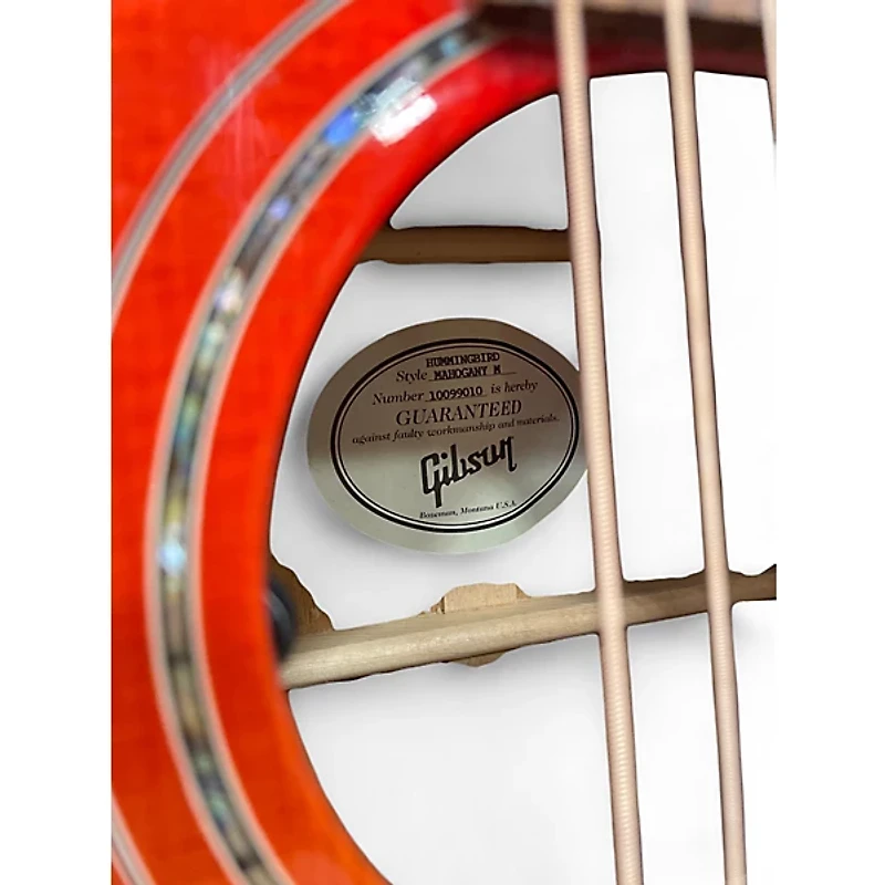 Used Gibson Hummingbird 2 Tone Sunburst Acoustic Electric Guitar