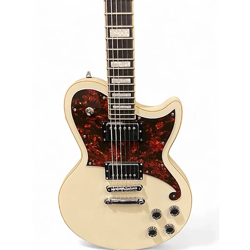 Used D'Angelico Premier Atlantic White Solid Body Electric Guitar