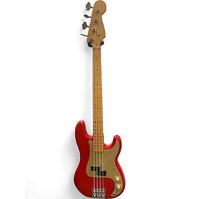 Used Fender Vintera 50s Precision Bass Fiesta Red Electric Bass Guitar
