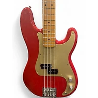 Used Fender Vintera 50s Precision Bass Fiesta Red Electric Bass Guitar