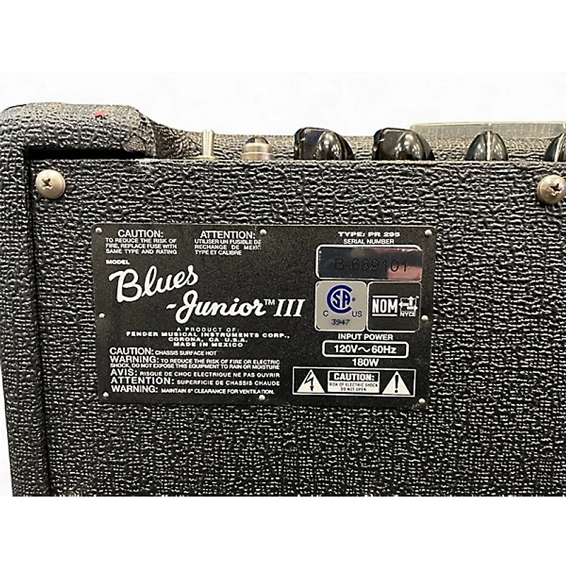Used Fender Hot Rod Blues Junior III 15W 1x12 Tube Guitar Combo Amp