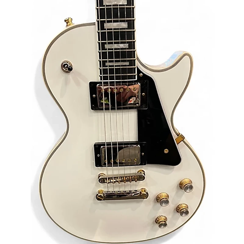 Used Epiphone Les Paul Custom White Solid Body Electric Guitar