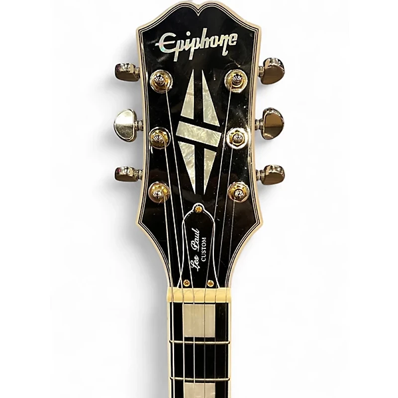 Used Epiphone Les Paul Custom White Solid Body Electric Guitar