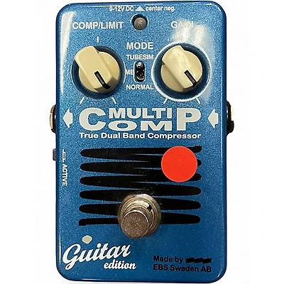 Used EBS MultiComp True Dual Band Compressor Bass Effect Pedal