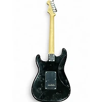 Used Squier Deluxe Stratocaster Black Solid Body Electric Guitar