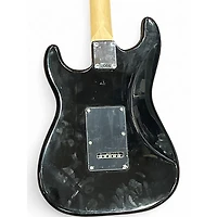 Used Squier Deluxe Stratocaster Black Solid Body Electric Guitar