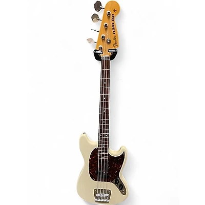 Used Fender Mustang Bass Olympic White Electric Bass Guitar