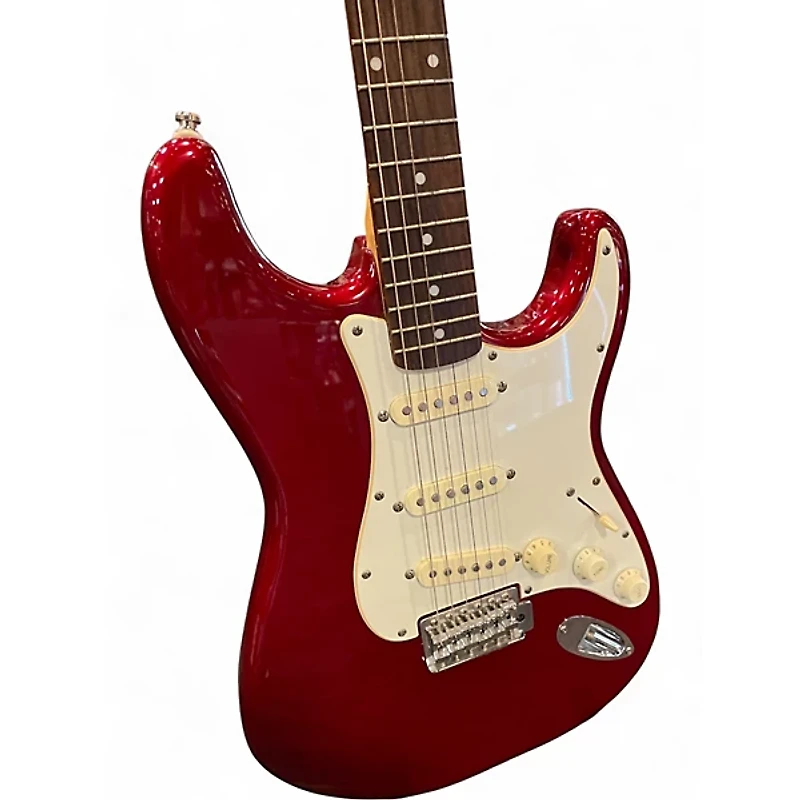 Used Squier Affinity Stratocaster Candy Apple Red Metallic Solid Body Electric Guitar