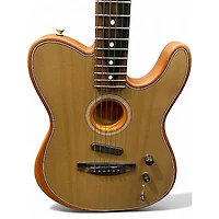 Used Fender American Acoustasonic Telecaster Natural Acoustic Electric Guitar