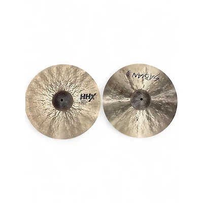 Used SABIAN 15in HHX COMPLEX MEDIUM HATS PAIR Cymbal