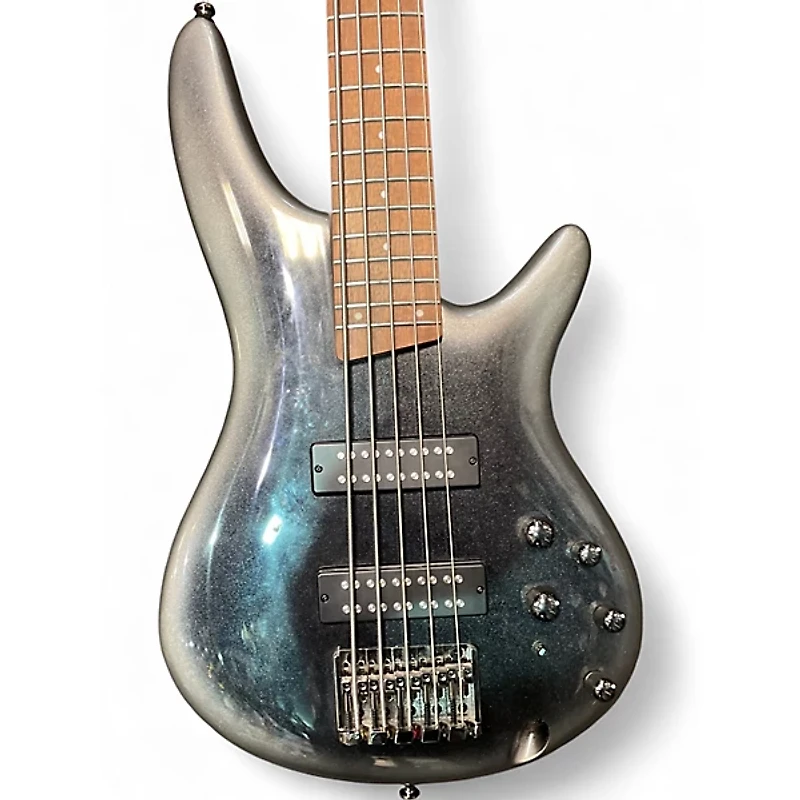 Used Ibanez SR305 5 String Silver Electric Bass Guitar