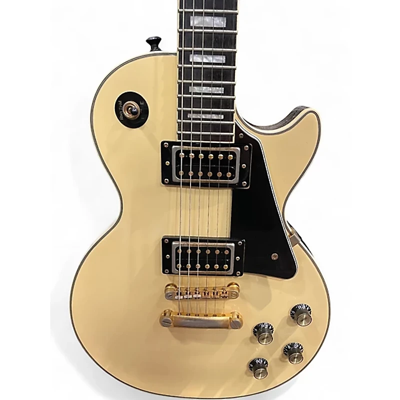 Used Epiphone Les Paul Custom Pro Antique Ivory Solid Body Electric Guitar