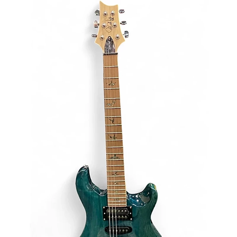 Used PRS SE Swamp Ash Special IRIS BLUE Solid Body Electric Guitar