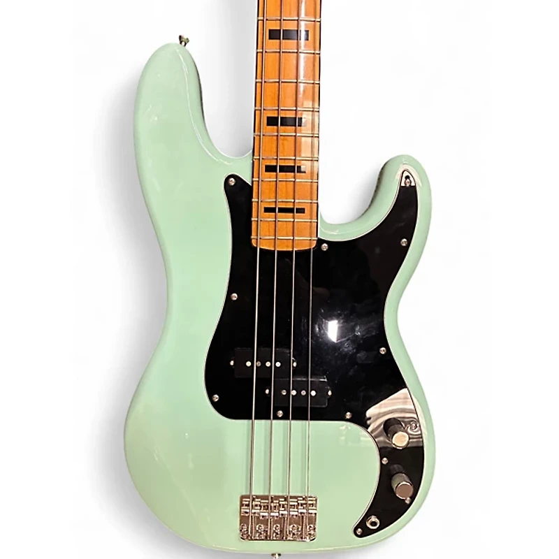 Used Squier Classic Vibe 1970S Precision Bass Surf Green Electric Bass Guitar