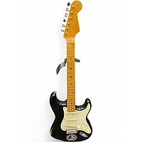 Used Fender Road Worn 1950S Stratocaster Black Solid Body Electric Guitar