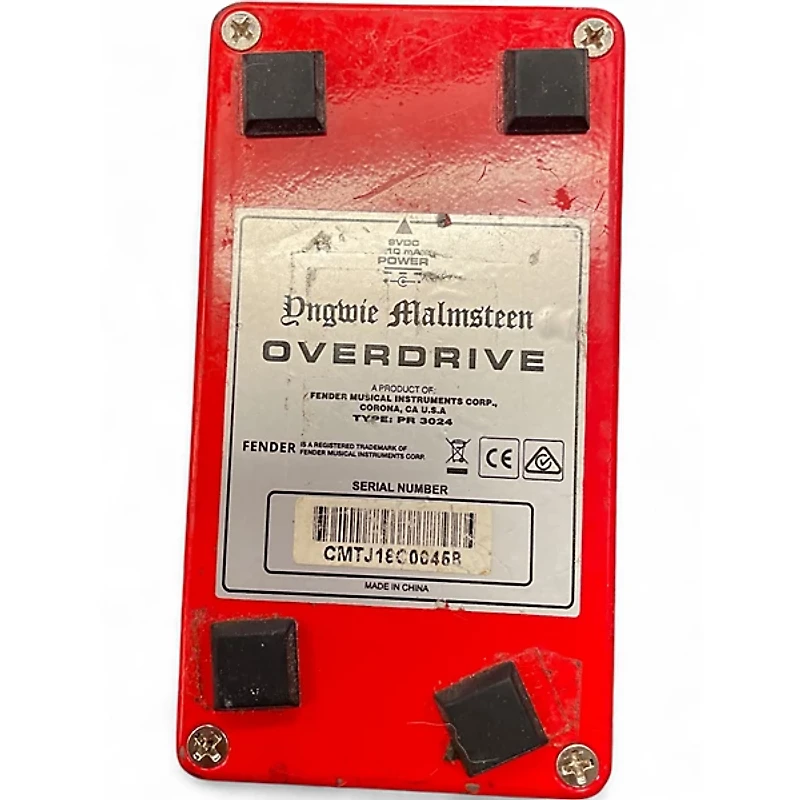Used Fender Yngwie Malmsteen Overdrive Effect Pedal