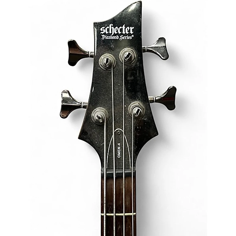 Used Schecter Guitar Research Omen 4 String Black Electric Bass Guitar