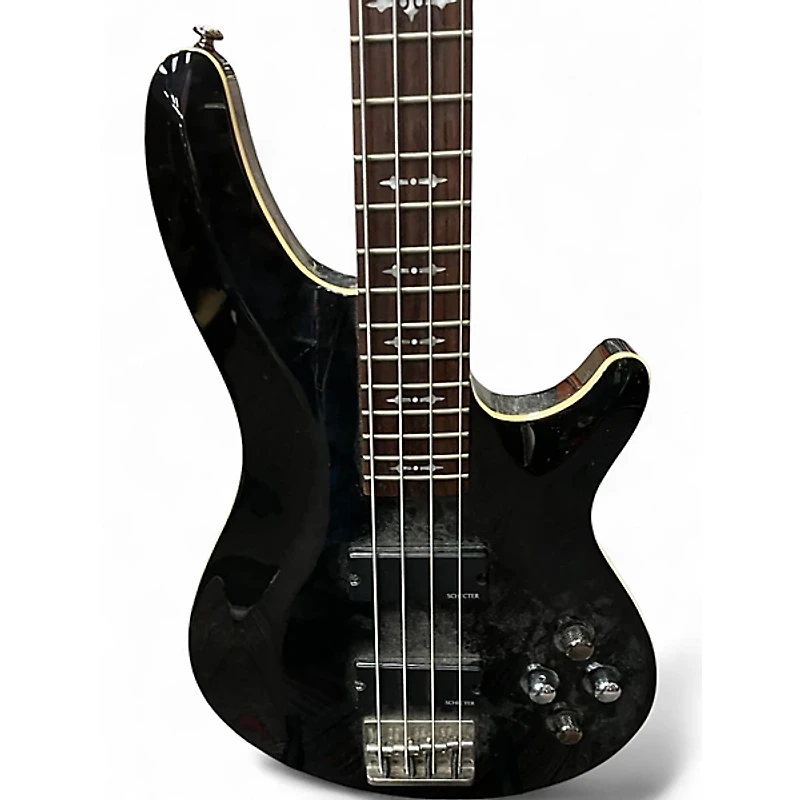 Used Schecter Guitar Research Omen 4 String Black Electric Bass Guitar