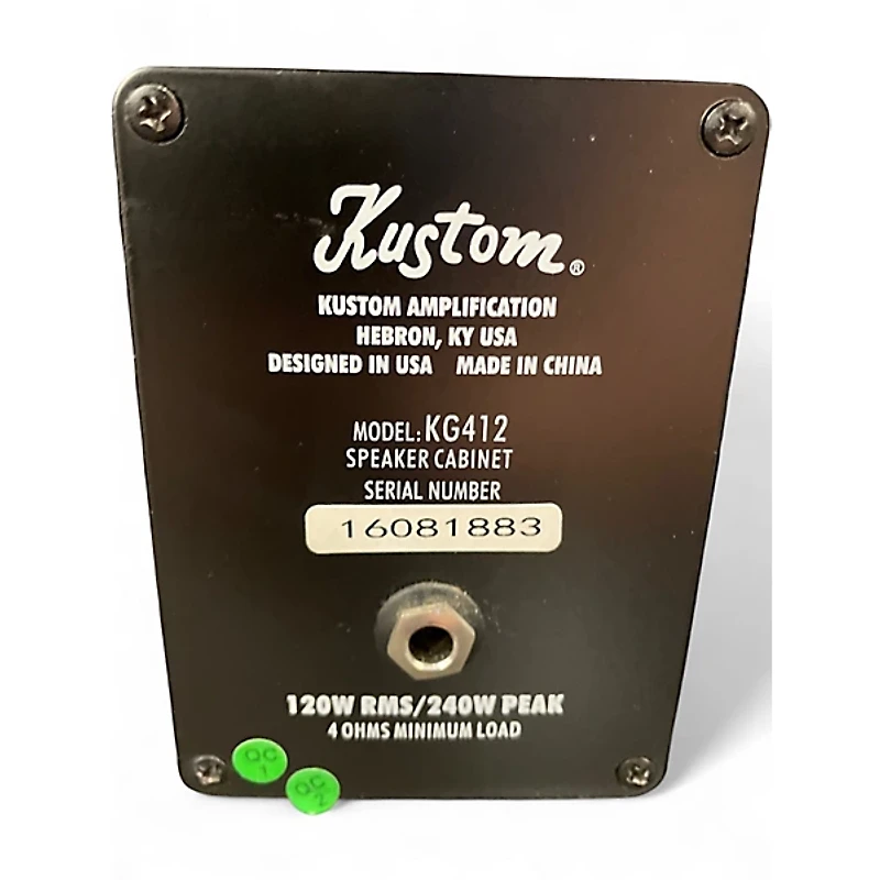 Used Kustom KG412 Guitar Cabinet