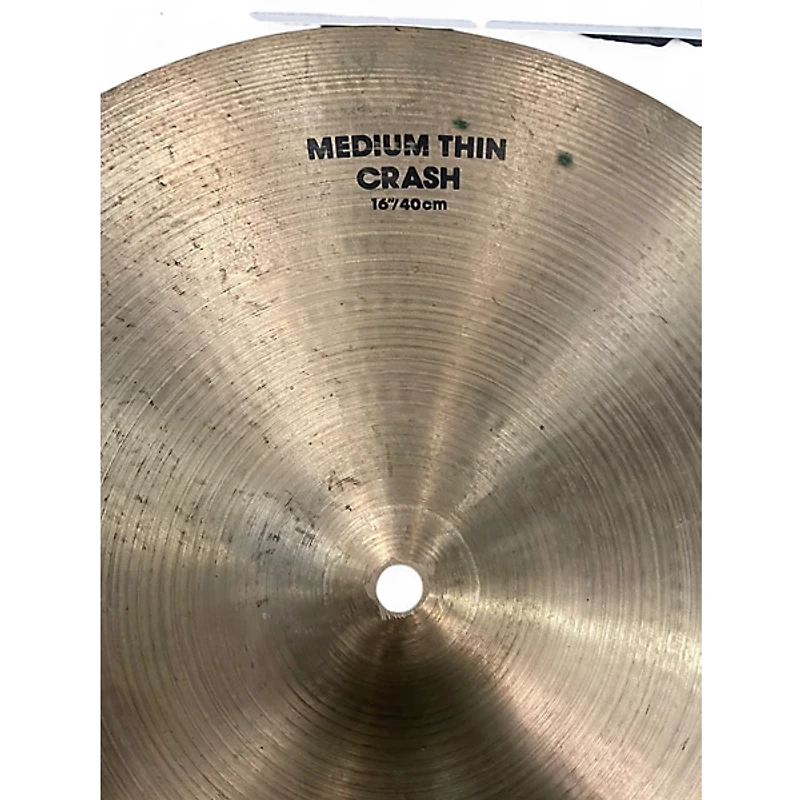 Used Zildjian 16in Medium Thin Crash Cymbal