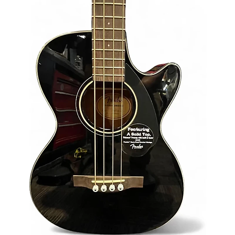 Used Fender CB-60SCE Black Acoustic Bass Guitar