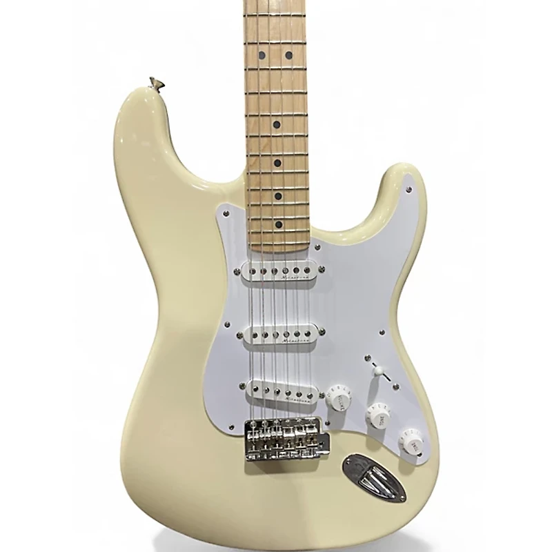 Used Fender Artist Series Eric Clapton Stratocaster Olympic White Solid Body Electric Guitar