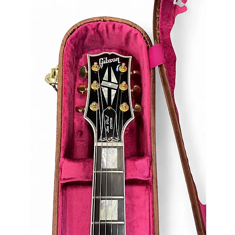 Used Gibson Les Paul Custom Black Solid Body Electric Guitar