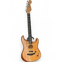 Used Fender American Acoustasonic Stratocaster Natural Acoustic Electric Guitar