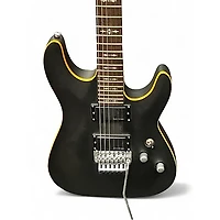 Used Schecter Guitar Research Omen Floyd Rose Active Black Solid Body Electric Guitar