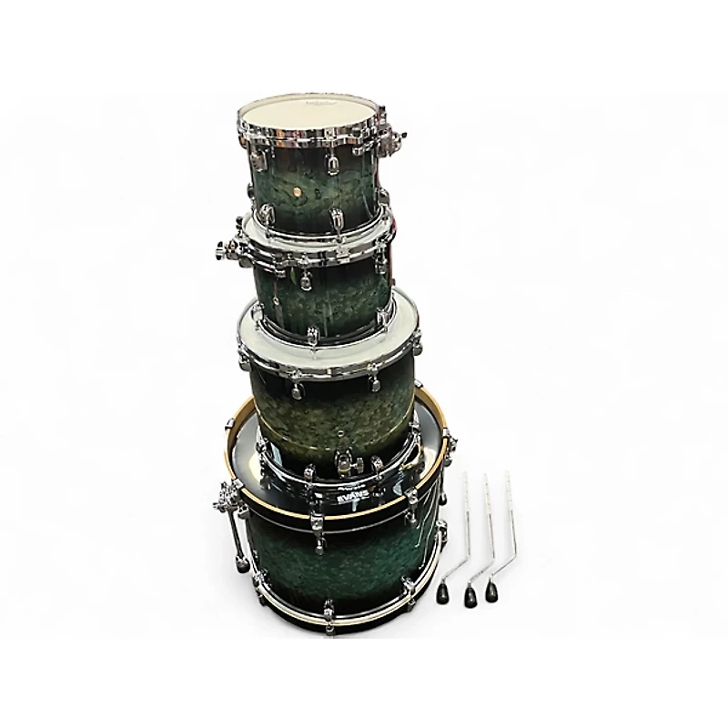 Used TAMA 4 Piece Starclassic Performer MOLTEN STEEL BLUE BURST Drum Kit