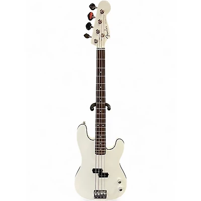 Used Fender AERODYNE PRECISION BASS Bright White Electric Bass Guitar