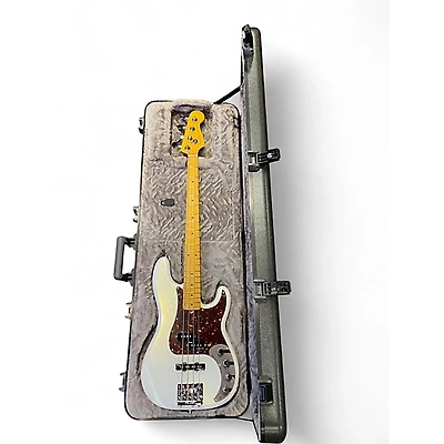 Used Fender American Ultra Precision Bass Pearl White Electric Bass Guitar