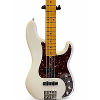 Used Fender American Ultra Precision Bass Pearl White Electric Bass Guitar
