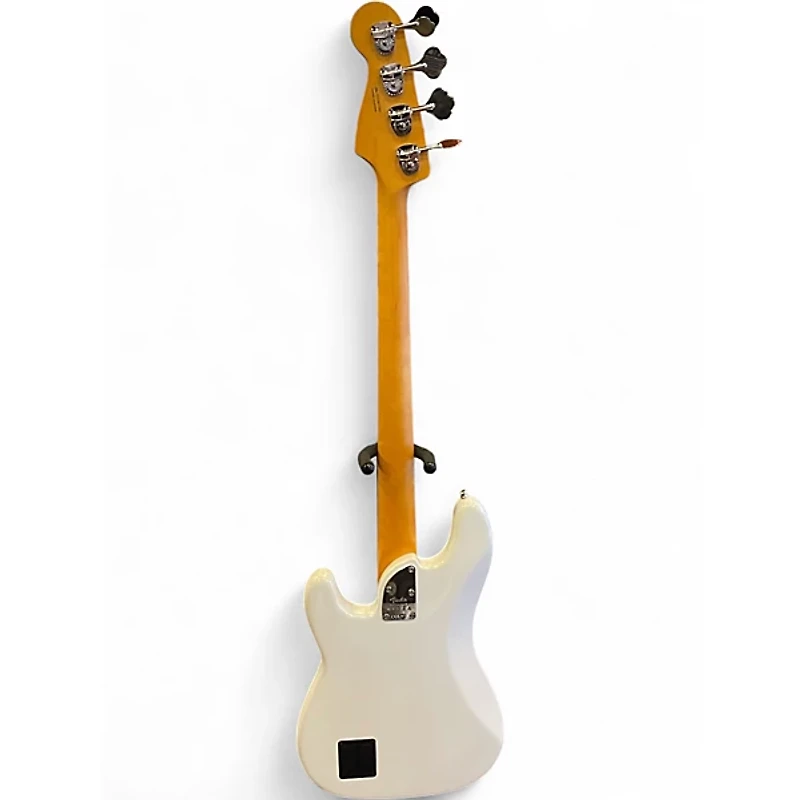Used Fender American Ultra Precision Bass Pearl White Electric Bass Guitar