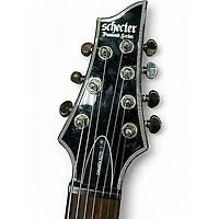 Used Schecter Guitar Research Damien Elite 7 Black Solid Body Electric Guitar