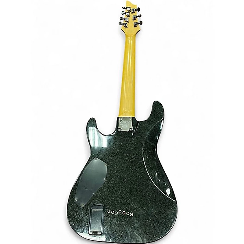 Used Schecter Guitar Research Damien Elite 7 Black Solid Body Electric Guitar