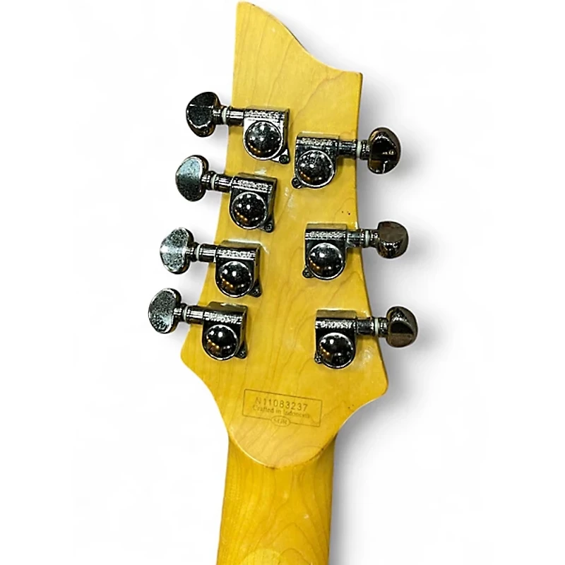 Used Schecter Guitar Research Damien Elite 7 Black Solid Body Electric Guitar