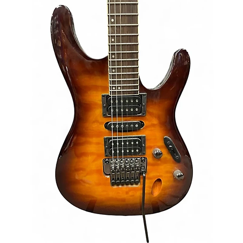 Used Ibanez S670QM ORANGE BURST  Solid Body Electric Guitar