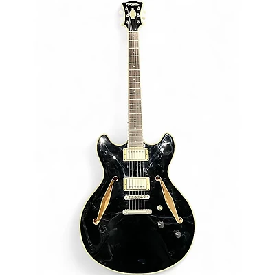 Used D'Angelico Excel DC Tour Black Hollow Body Electric Guitar