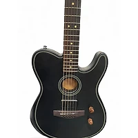 Used Fender American Acoustasonic Telecaster Black Acoustic Electric Guitar