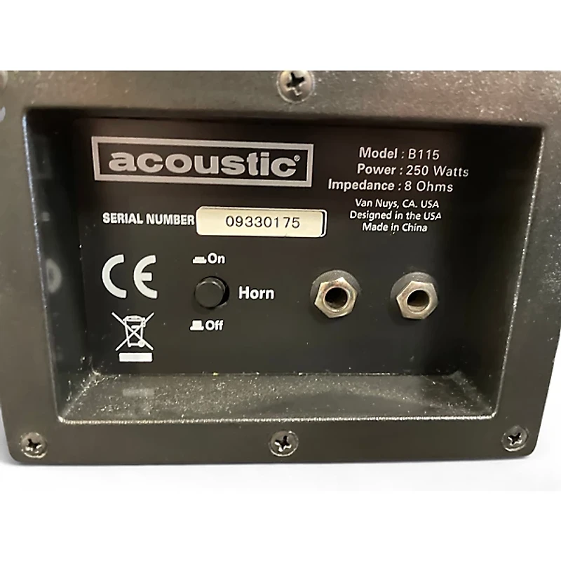 Used Acoustic B115 250W 1x15 Bass Cabinet