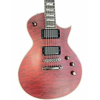 Used ESP EC1000 Deluxe Trans Red Solid Body Electric Guitar