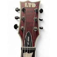 Used ESP EC1000 Deluxe Trans Red Solid Body Electric Guitar