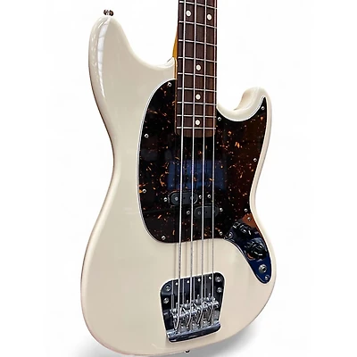 Used Fender Mustang Bass Vintage White Electric Bass Guitar