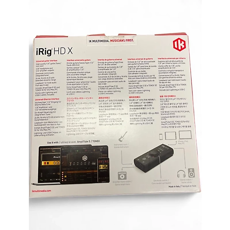Used IK Multimedia IRIG HD X Audio Interface