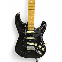 Used Fender STRATOCASTER Black Solid Body Electric Guitar
