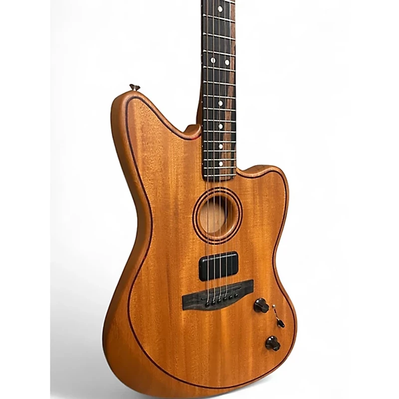 Used Fender ACOUSTASONIC JAZZMASTER Natural Acoustic Electric Guitar