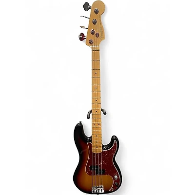 Used Fender American Standard Precision Bass 3 Tone Sunburst Electric Bass Guitar