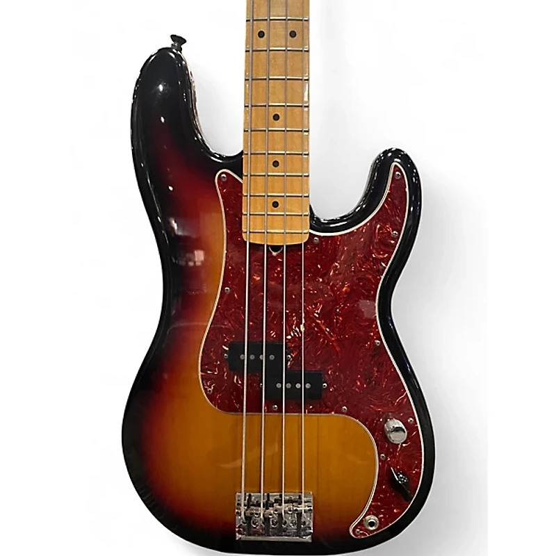 Used Fender American Standard Precision Bass 3 Tone Sunburst Electric Bass Guitar