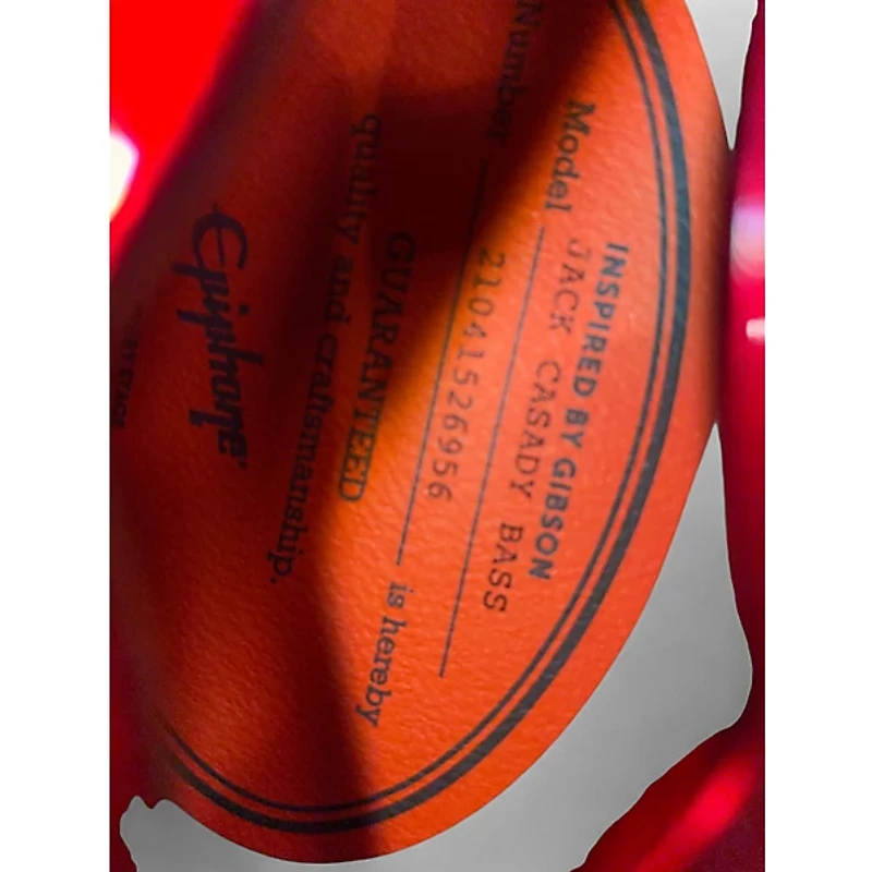 Used Epiphone Jack Casady Signature Red Electric Bass Guitar